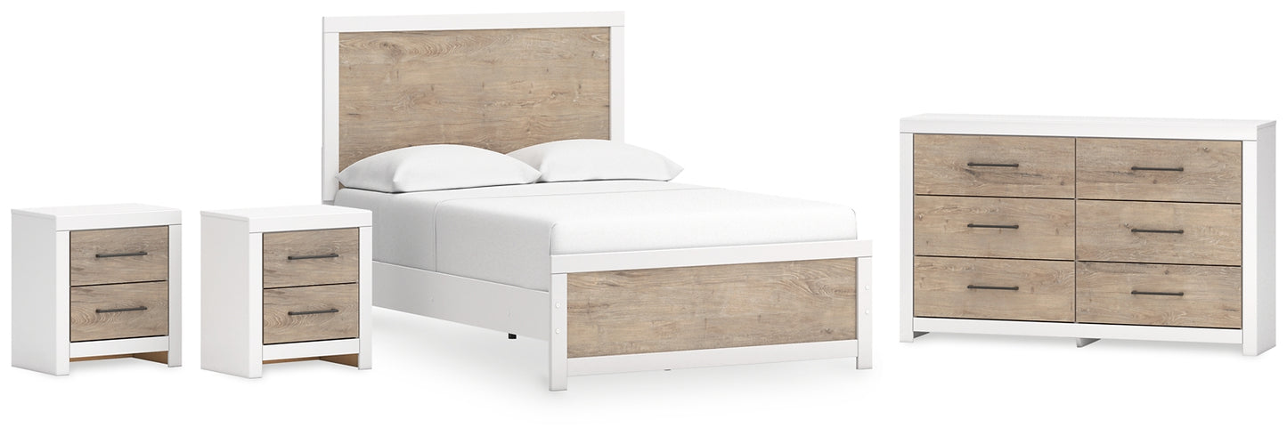 Charbitt Full Panel Bed with Dresser and 2 Nightstands
