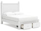 Mollviney Full Panel Storage Bed with 2 Nightstands