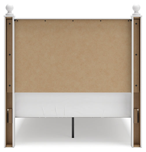 Mollviney Full Panel Storage Bed with Mirrored Dresser and Nightstand
