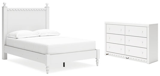 Mollviney Full Panel Bed with Dresser