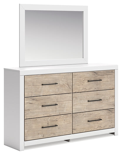Charbitt Full Panel Bed with Mirrored Dresser, Chest and Nightstand