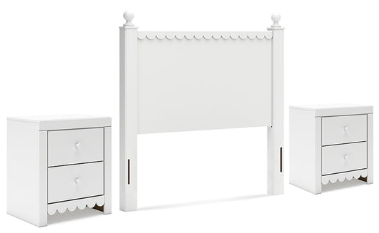 Ashley Express - Mollviney Full Panel Headboard with 2 Nightstands