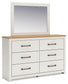 Linnocreek Full Panel Bed with Mirrored Dresser, Chest and Nightstand