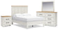 Linnocreek Full Panel Bed with Mirrored Dresser and Nightstand