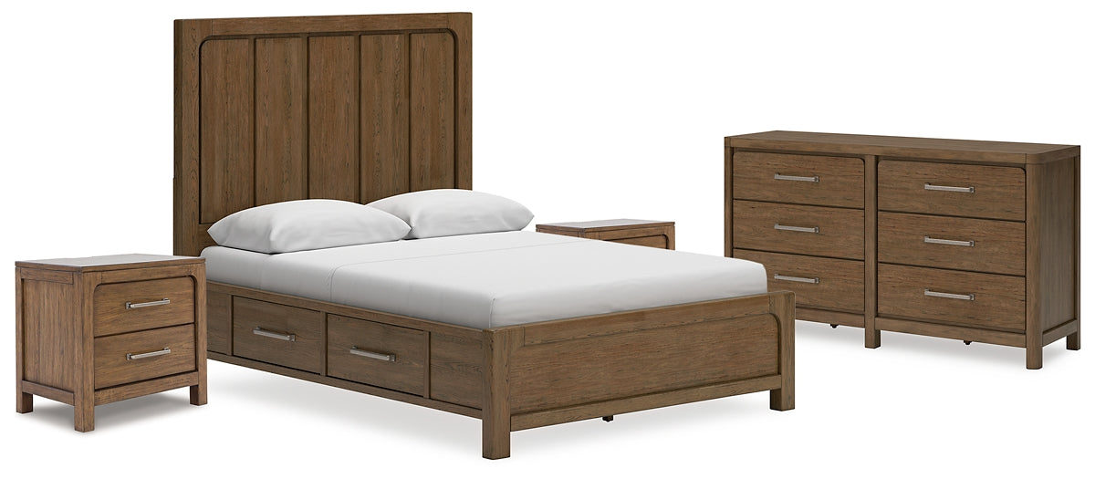 Cabalynn Queen Panel Storage Bed with Dresser and 2 Nightstands